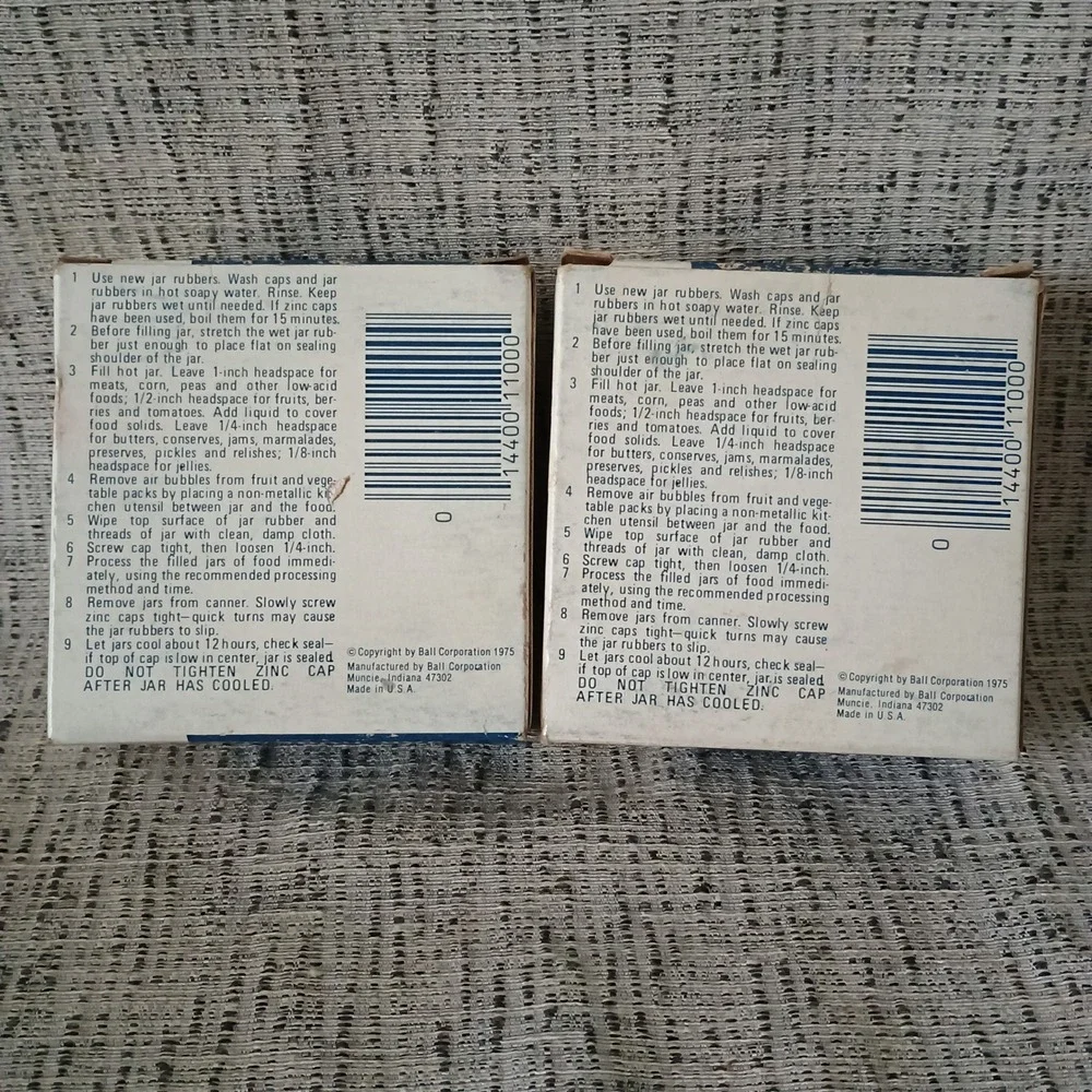 Vintage 1975 Ball Regular Jar Rubbers Split Tab Red Sealing Rings 2 Boxes 24ct